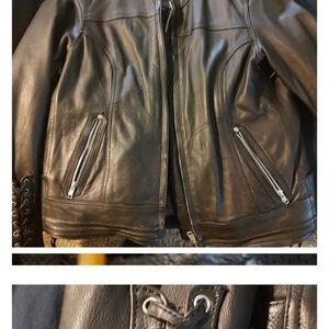 Black Leather Jacket (BRAND NEW)